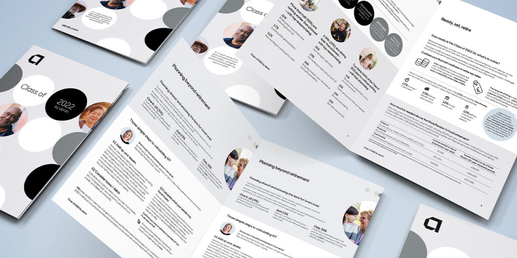 Selection of brochures with text in